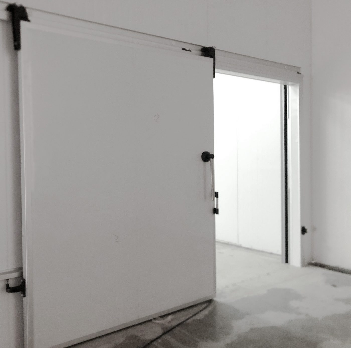 Cámara frigorífica con puerta corredera de congelado